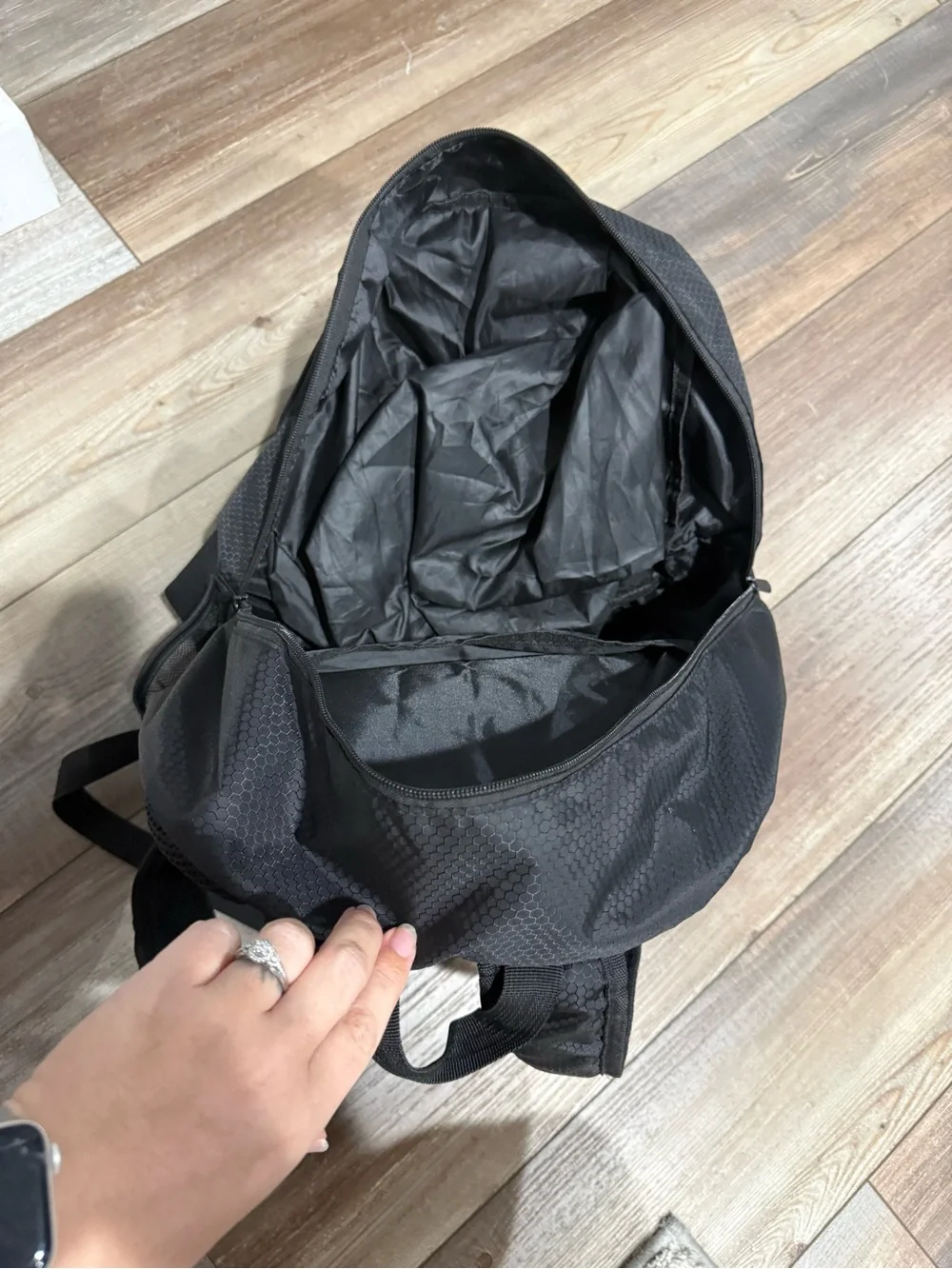 Black Capslock Soccer Backpack